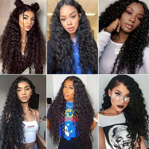 AA Hair Front Wig Womens Brazilian Human Long Curly Lace Wavy Hair - AMIR BAGS INDIA PRIVATE LIMITED