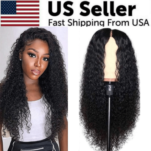 AA Hair Front Wig Womens Brazilian Human Long Curly Lace Wavy Hair - AMIR BAGS INDIA PRIVATE LIMITED