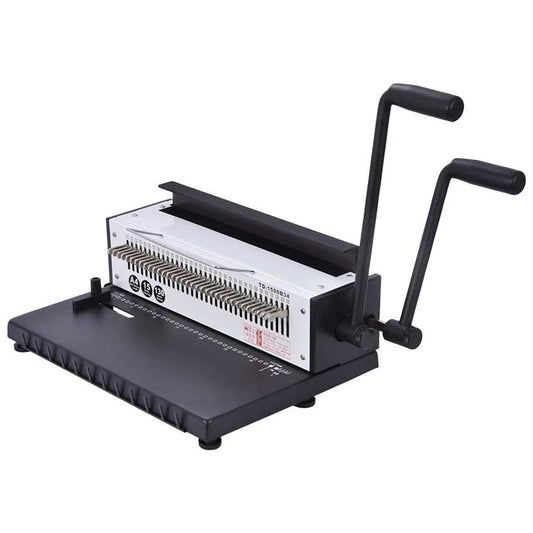 1-34 hole adjustable full drawing knife iron ring binding machine with dual handles for A4 paper binding