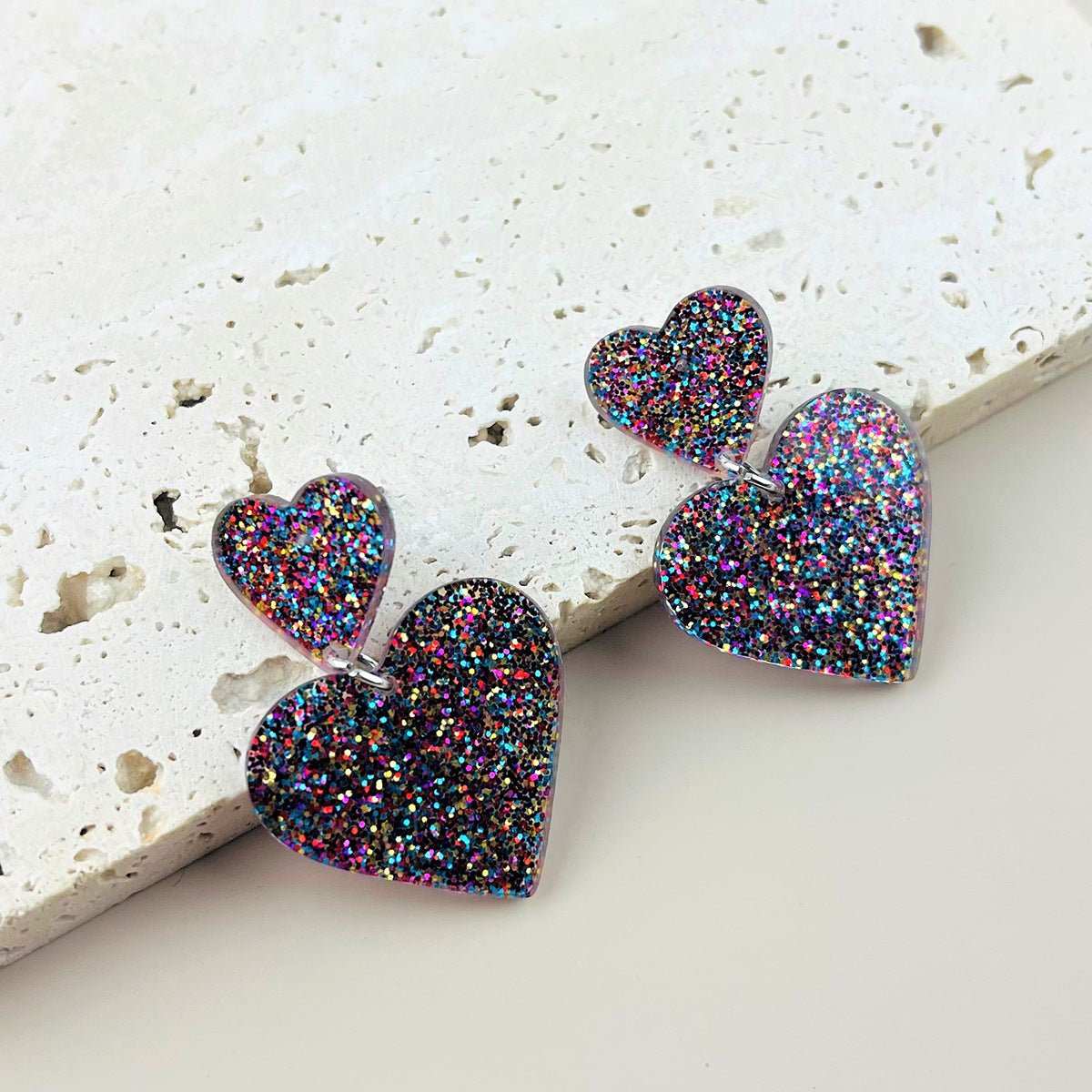 Acrylic Love Earrings Women Valentine's Day Personalized Jewelry - AMIR BAGS INDIA PRIVATE LIMITED