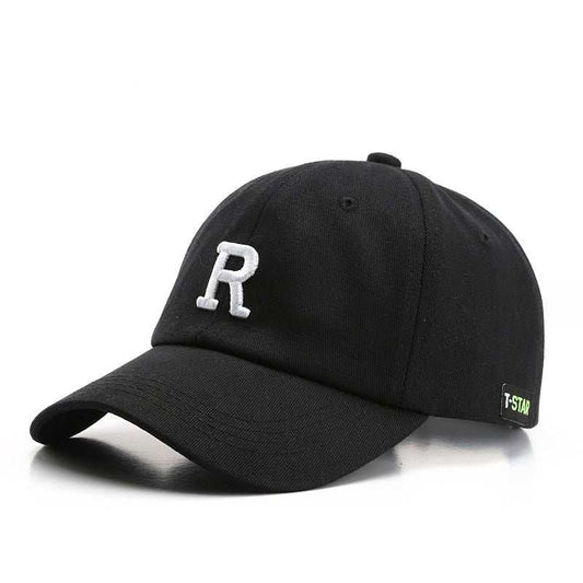 Adjustable Cap Letter R Embroidery Unisex Baseball Cap - AMIR BAGS INDIA PRIVATE LIMITED