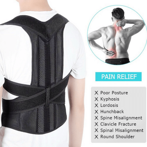 Adjustable Posture Corrector Low Back Support Shoulder Brace Belt For - AMIR BAGS INDIA PRIVATE LIMITED