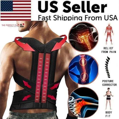 Adjustable Posture Corrector Low Back Support Shoulder Brace Belt For - AMIR BAGS INDIA PRIVATE LIMITED