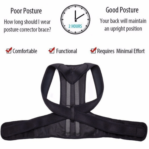 Adjustable Posture Corrector Low Back Support Shoulder Brace Belt For - AMIR BAGS INDIA PRIVATE LIMITED