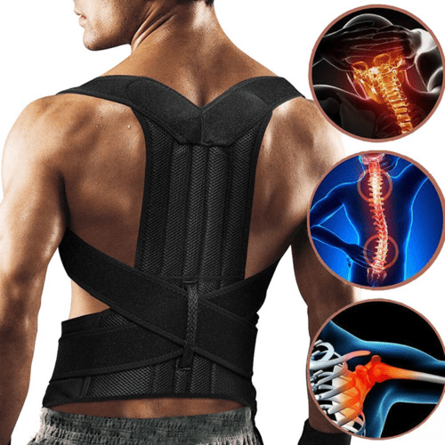 Adjustable Posture Corrector Low Back Support Shoulder Brace Belt For - AMIR BAGS INDIA PRIVATE LIMITED