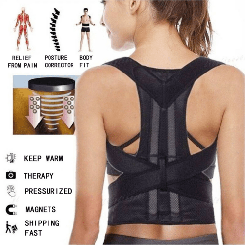 Adjustable Posture Corrector Low Back Support Shoulder Brace Belt For - AMIR BAGS INDIA PRIVATE LIMITED