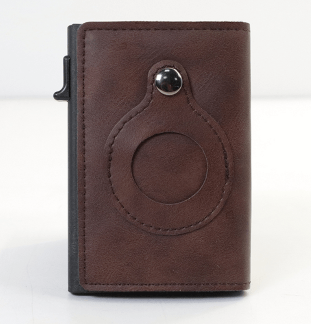 AirTag Wallet Anti Theft Bullet Card Bag Multi - functional Rfid Card Holder Men's Leather Slim Wallets For Airtag Air Tag - AMIR BAGS INDIA PRIVATE LIMITED