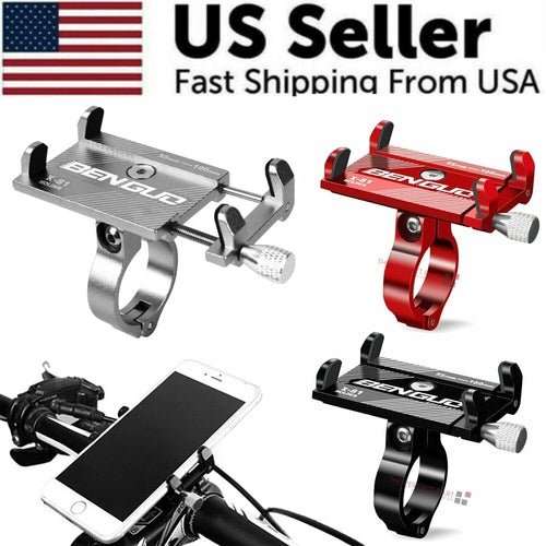 Aluminum Motorcycle Bike Bicycle Holder Mount Handlebar For Cell Phone - AMIR BAGS INDIA PRIVATE LIMITED