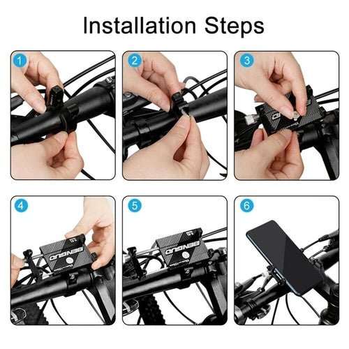 Aluminum Motorcycle Bike Bicycle Holder Mount Handlebar For Cell Phone - AMIR BAGS INDIA PRIVATE LIMITED