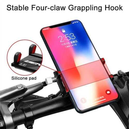 Aluminum Motorcycle Bike Bicycle Holder Mount Handlebar For Cell Phone - AMIR BAGS INDIA PRIVATE LIMITED
