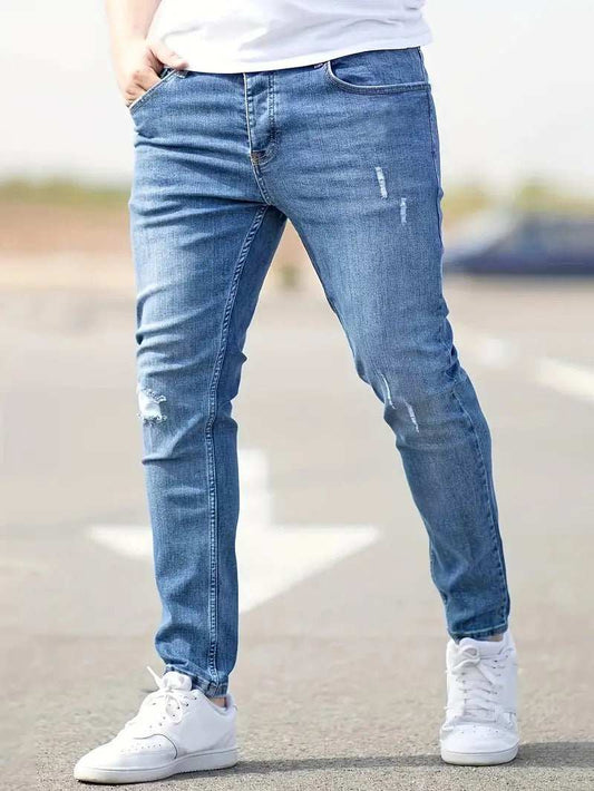 American-style Slim-fit Stretch JeansProduct information:Color: light blue, dark blue, black, gray Elasticity: Micro elasticity Pants length: trousers Waist Type: Mid waist Suitable for people: Youth SiDropshipmanAMIR BAGS INDIA PRIVATE LIMITEDnull