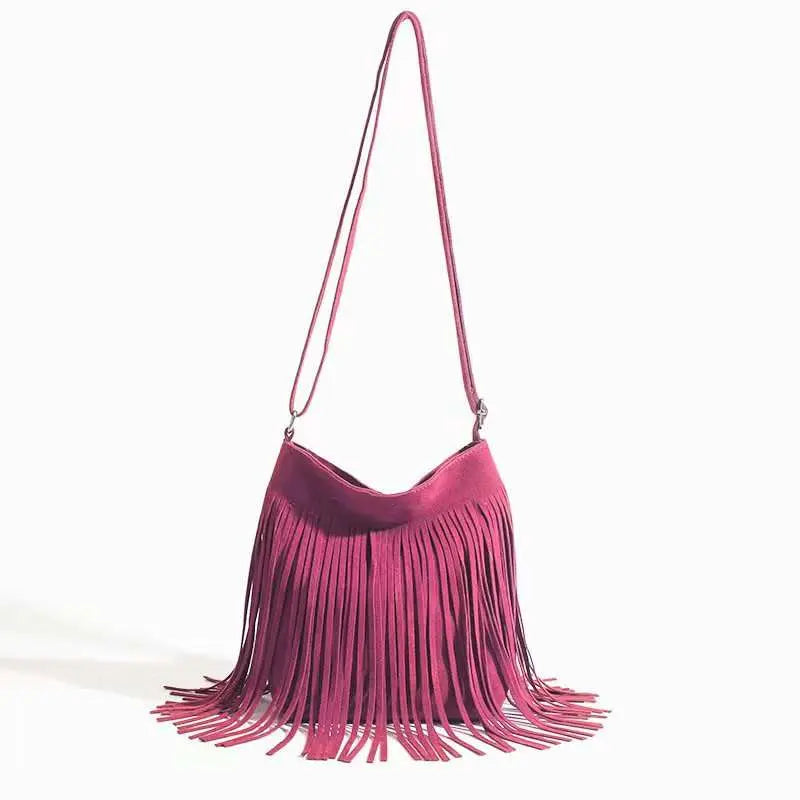 Artistic Tassel Simple And Popular Shoulder BagProduct information:Lining texture: synthetic leather Applicable scenario: leisure travel Color: Almond, brown, dark brown, black, Rose red, gray, wine red Outer bagDropshipmanAMIR BAGS INDIA PRIVATE LIMITEDnull