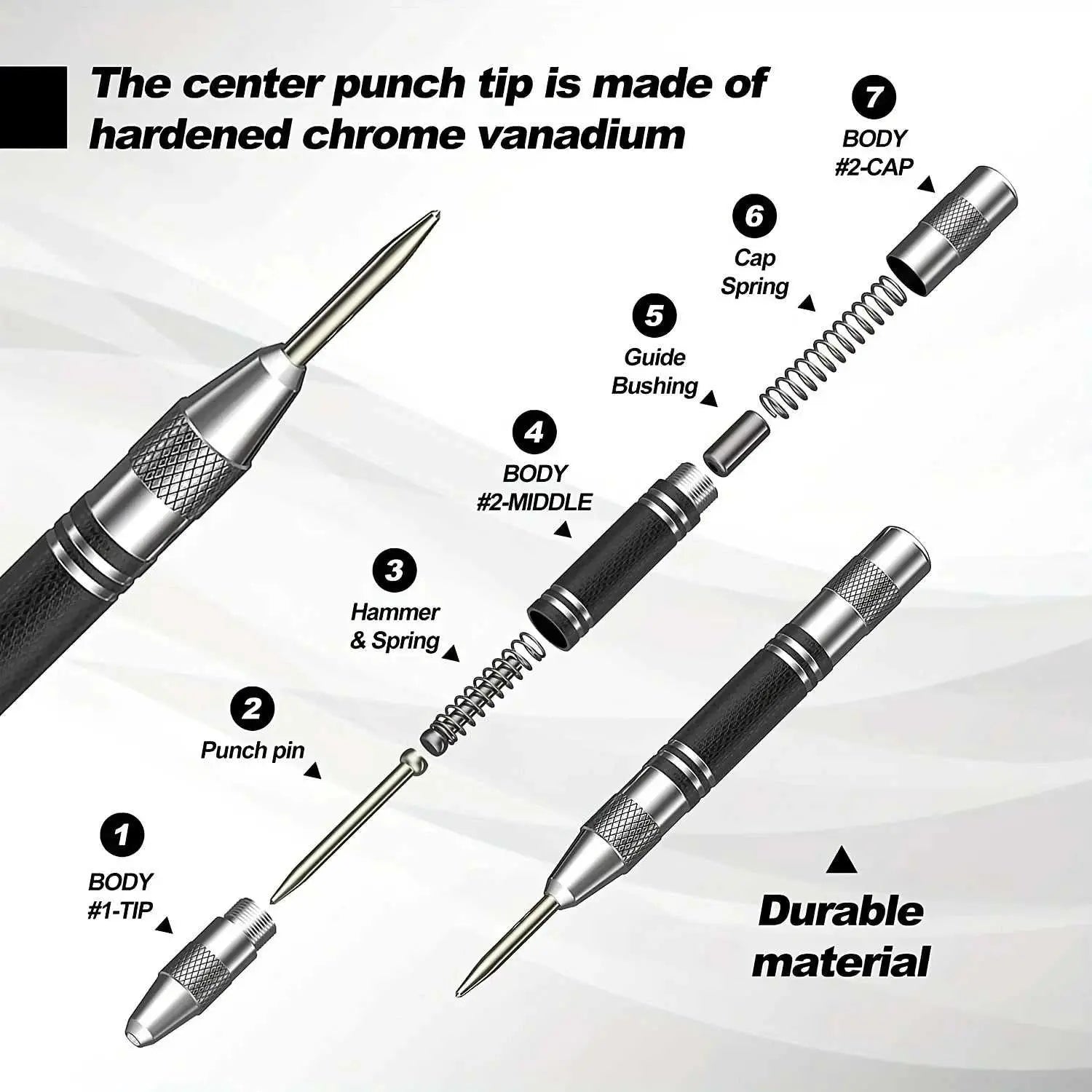 Automatic center punch locator center punch automatic center punch window breaker automatic sample punch 128mm - AMIR BAGS INDIA PRIVATE LIMITED