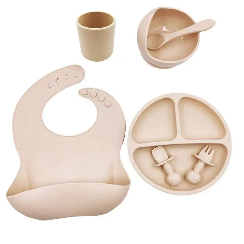 Baby Cutlery Set Silicone Bib Silicone Cup Spoon - AMIR BAGS INDIA PRIVATE LIMITED
