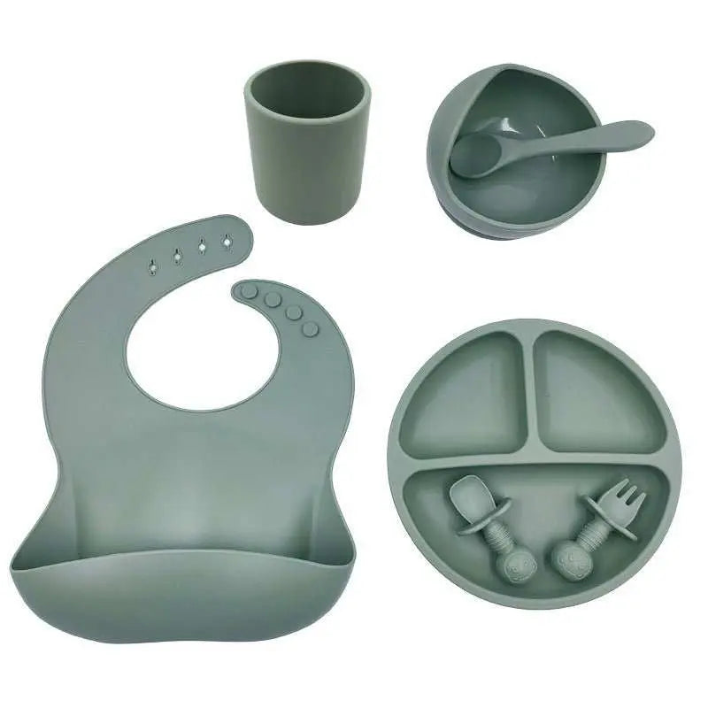 Baby Cutlery Set Silicone Bib Silicone Cup Spoon - AMIR BAGS INDIA PRIVATE LIMITED