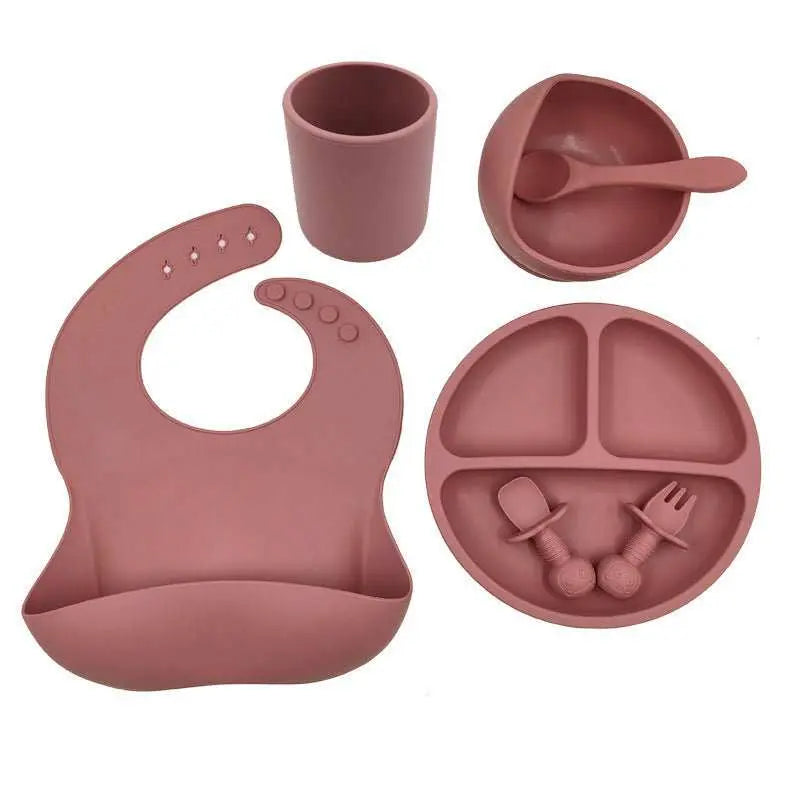 Baby Cutlery Set Silicone Bib Silicone Cup Spoon - AMIR BAGS INDIA PRIVATE LIMITED