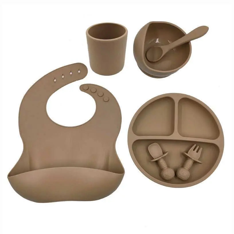Baby Cutlery Set Silicone Bib Silicone Cup Spoon - AMIR BAGS INDIA PRIVATE LIMITED