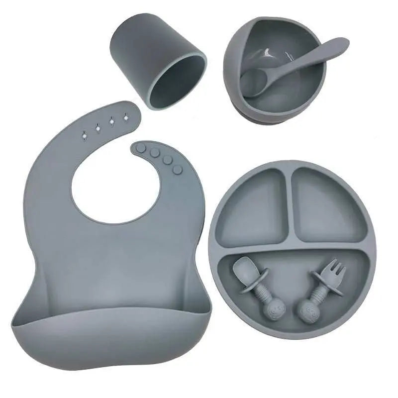 Baby Cutlery Set Silicone Bib Silicone Cup Spoon - AMIR BAGS INDIA PRIVATE LIMITED