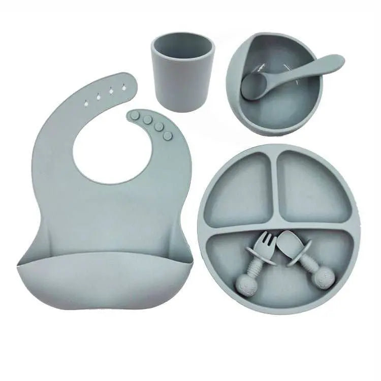 Baby Cutlery Set Silicone Bib Silicone Cup Spoon - AMIR BAGS INDIA PRIVATE LIMITED