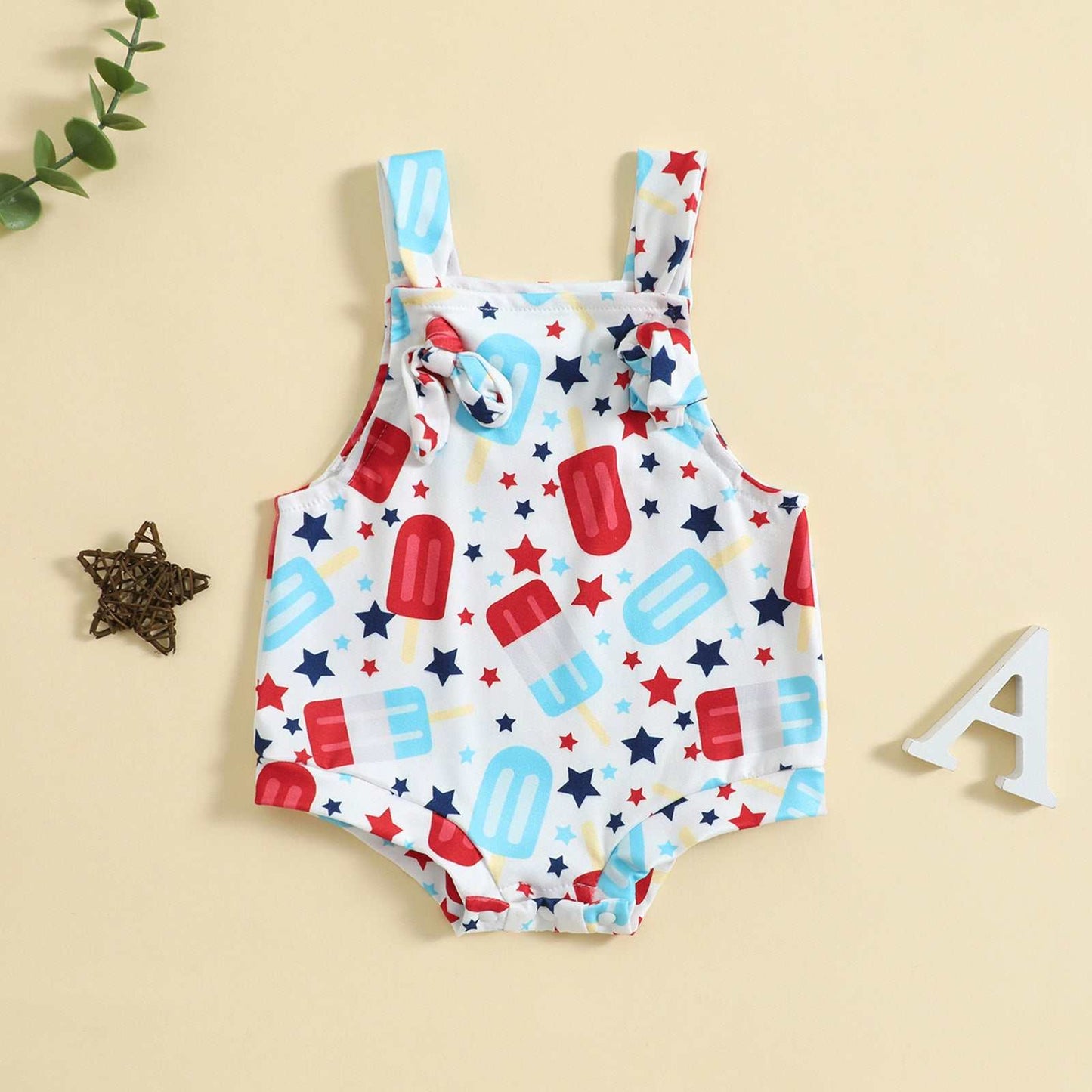 Baby Printed Front Knotted Suspender Pants - AMIR BAGS INDIA PRIVATE LIMITED