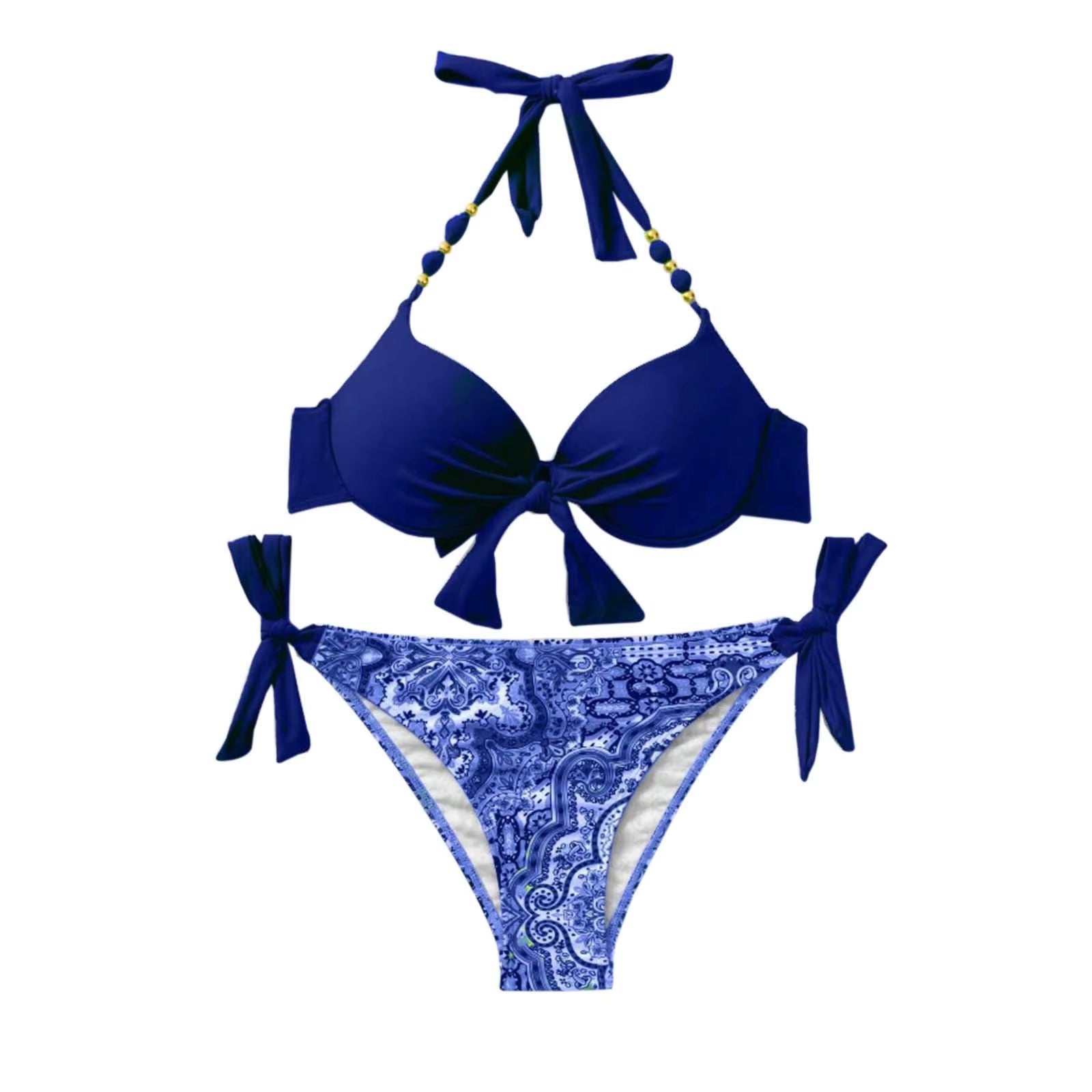 Bathing Suit Top 18W Women'S Sexy Fashion Bikini Strap Split Swimsuit Mom Bod Bathing Suits - AMIR BAGS INDIA PRIVATE LIMITED