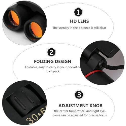 Binoculars 30x60 Zoom Outdoor Travel Compact Folding Telescope Hunting - AMIR BAGS INDIA PRIVATE LIMITED