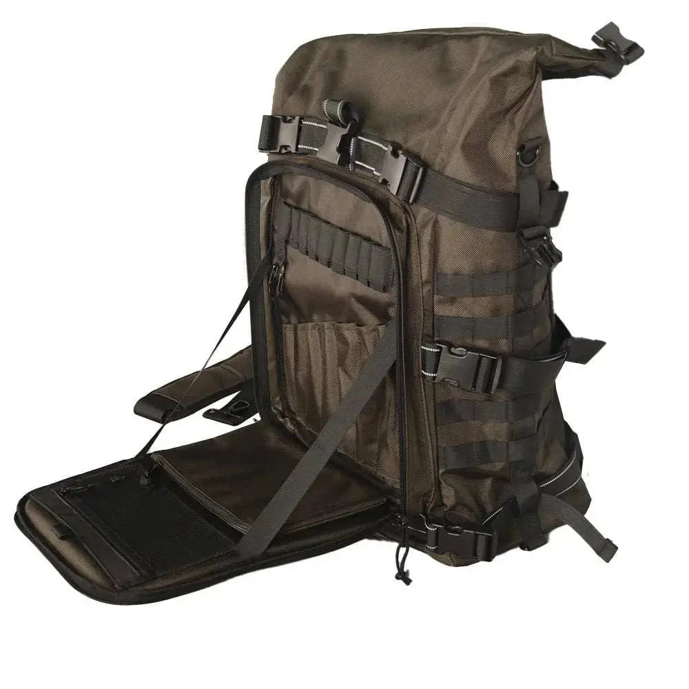 Black Expandable Motorcycle Tail Bag Travel Luggage Sissy Bar Bag Motorcycle Gear Backpack with Sissy Bar Straps - AMIR BAGS INDIA PRIVATE LIMITED