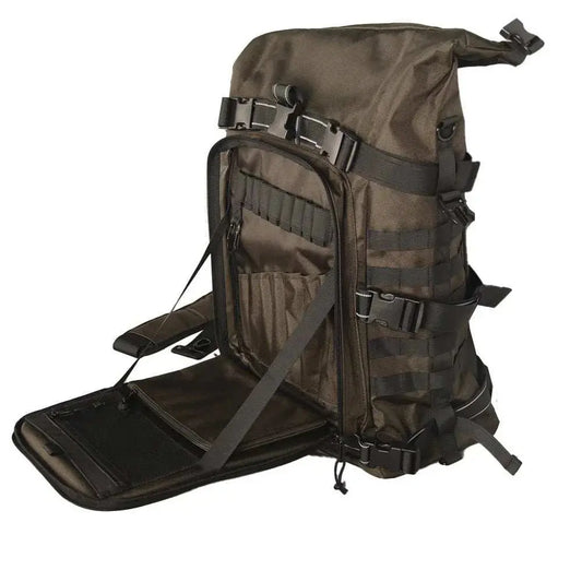Black Expandable Motorcycle Tail Bag Travel Luggage Sissy Bar Bag Motorcycle Gear Backpack with Sissy Bar Straps - AMIR BAGS INDIA PRIVATE LIMITED