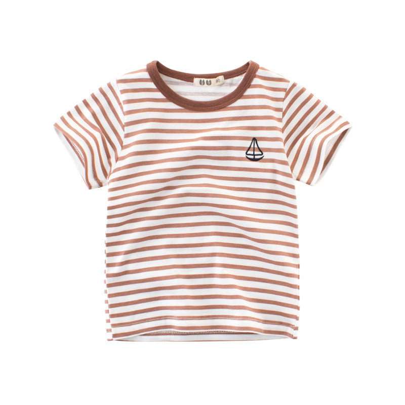 Boys' Cotton Kids Striped T-Shirt - AMIR BAGS INDIA PRIVATE LIMITED
