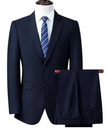 Business Suit Men's Suit Coat Formal WearProduct information:Color: black, dark blueSize: 160,165,170,175,180,185,190Style: slim fitClothing craft: adhesive interlining cloth craftFabric name: Chemical FibeDropshipmanAMIR BAGS INDIA PRIVATE LIMITEDnull