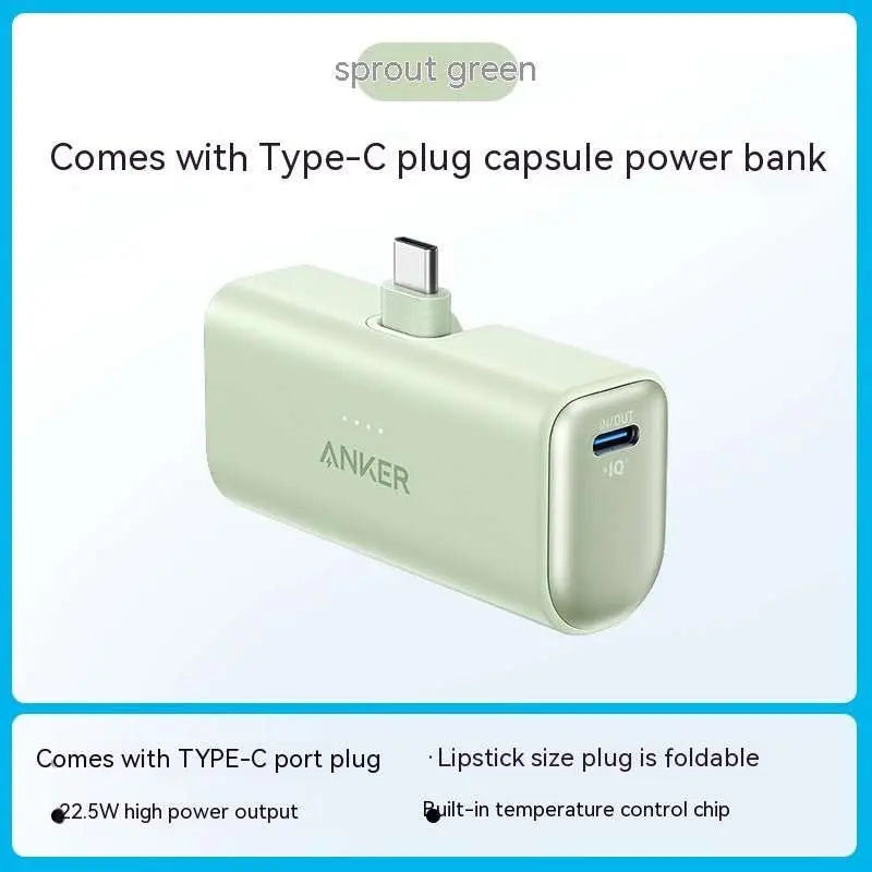 Capsule Power Bank Small Portable Mobile Power Pack - AMIR BAGS INDIA PRIVATE LIMITED