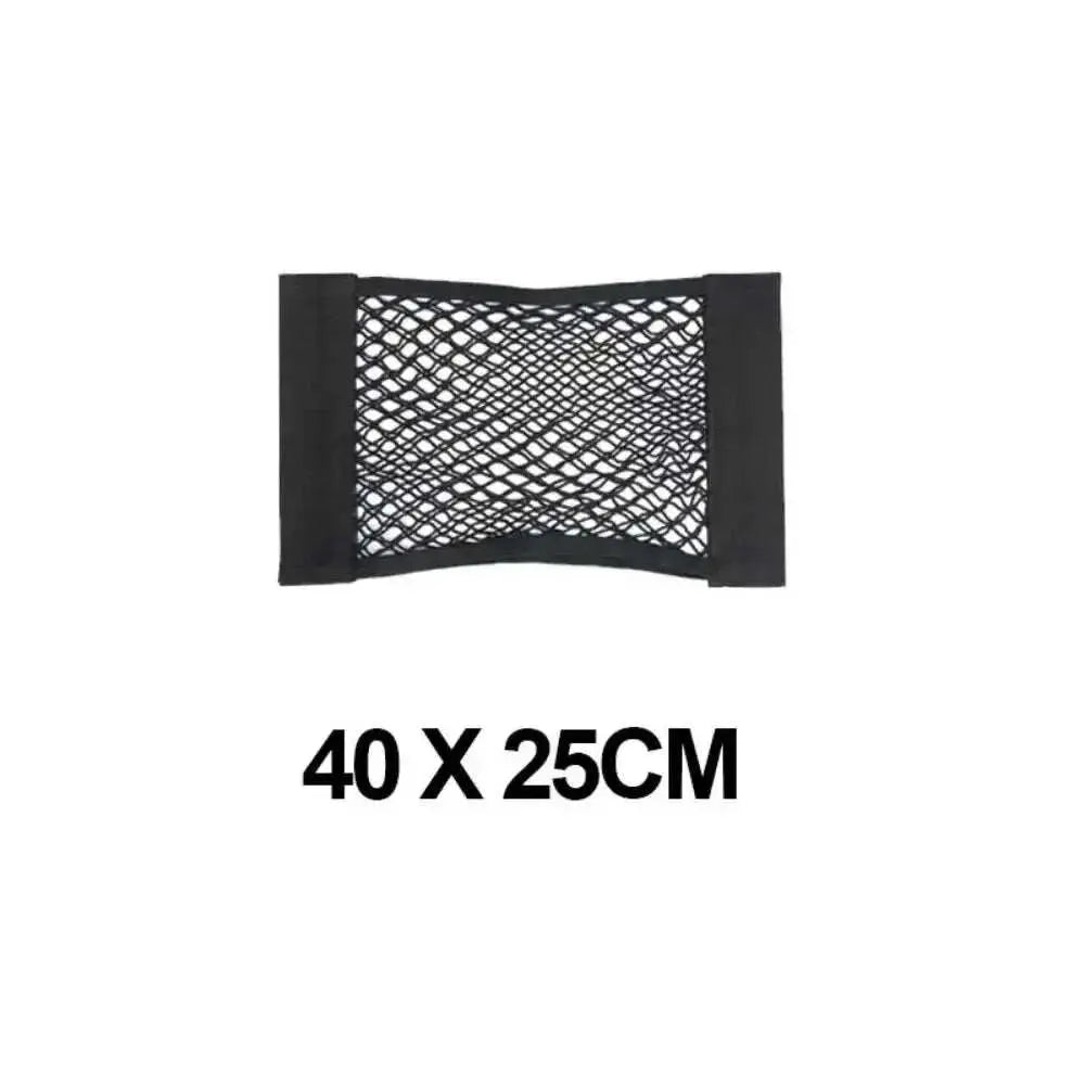 Car Back Rear Mesh Trunk Seat Elastic String Net Magic Sticker Universal Storage Bag Pocket Cage Auto Organizer Seat Back Bag - AMIR BAGS INDIA PRIVATE LIMITED
