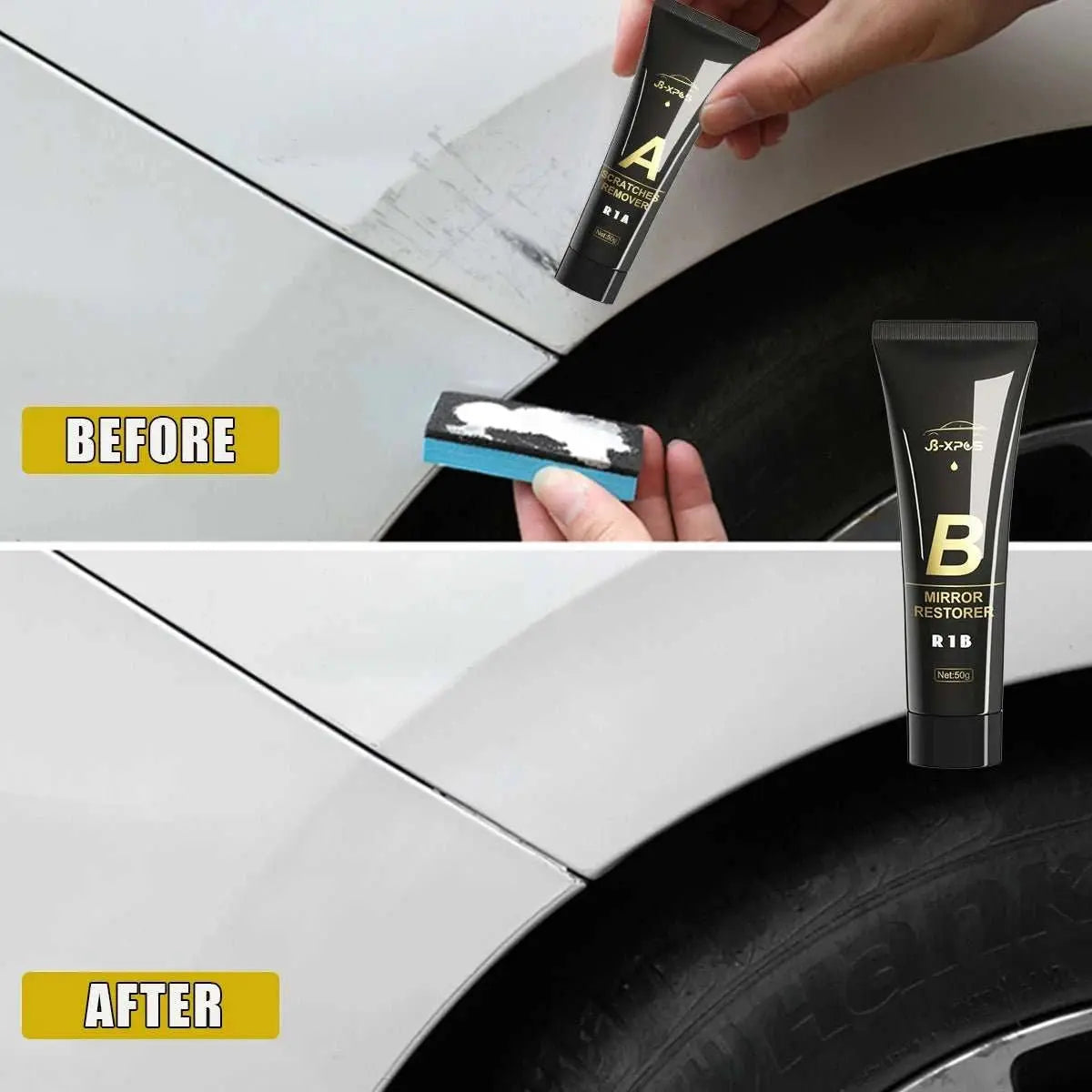 Car Scratch Remover Paint Care Tools Auto Remover Scratches Repair Polishing Auto Body Grinding Compound Anti Scratch Wax R1 - AMIR BAGS INDIA PRIVATE LIMITED