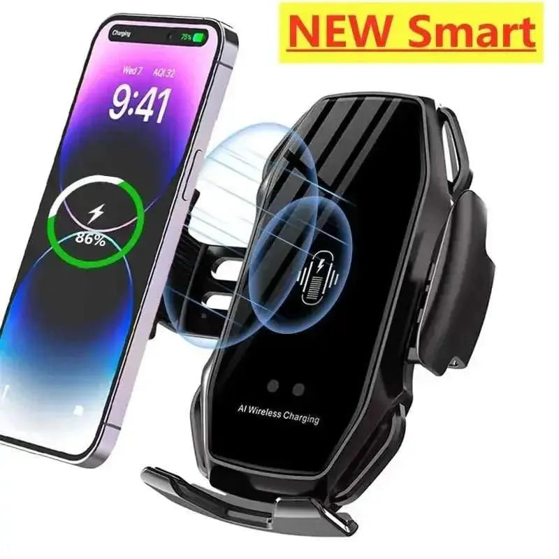 Car Wireless Charger Auto Car Phone Holder Mount 15W Fast Car Wireless Charging Stand for iPhone 15 14 13 Samsung S23 S22 Xiaomi - AMIR BAGS INDIA PRIVATE LIMITED