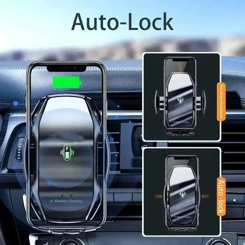 Car Wireless Charger Auto Car Phone Holder Mount 15W Fast Car Wireless Charging Stand for iPhone 15 14 13 Samsung S23 S22 Xiaomi - AMIR BAGS INDIA PRIVATE LIMITED