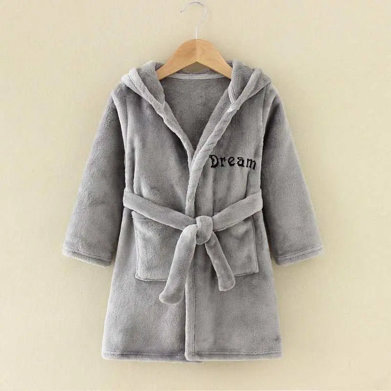 Cartoon Home Clothes Nightgown Bathrobe Children Pajamas Flannel - AMIR BAGS INDIA PRIVATE LIMITED