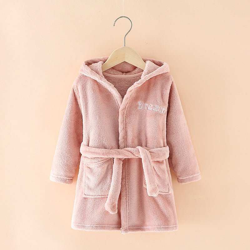 Cartoon Home Clothes Nightgown Bathrobe Children Pajamas Flannel - AMIR BAGS INDIA PRIVATE LIMITED