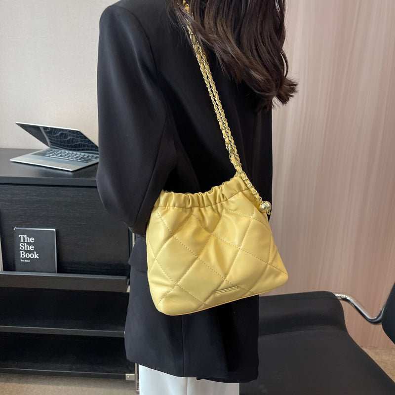Casual Rhombus Shoulder Bag Chain Messenger Bag Small Bucket Bags Women - AMIR BAGS INDIA PRIVATE LIMITED