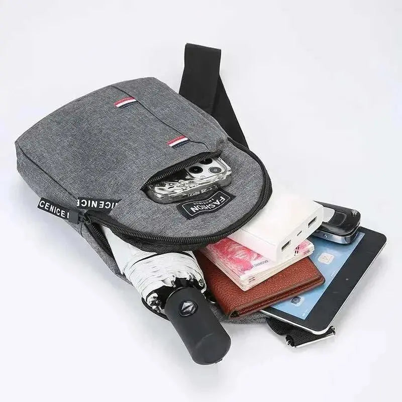 Chest Bag Men's One Shoulder Crossbody Bag Large Capacity Outdoor Sports And Leisure Fashion Small Shoulder Bag Large Capacit - AMIR BAGS INDIA PRIVATE LIMITED