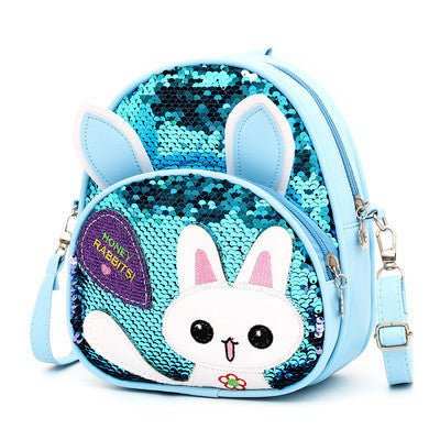 Children's Bags, Girls' Messenger Bags, Girls, Cute Bunny, Sequined One - shoulder Backpack - AMIR BAGS INDIA PRIVATE LIMITED
