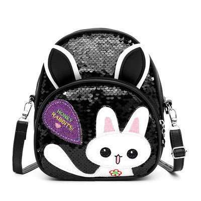 Children's Bags, Girls' Messenger Bags, Girls, Cute Bunny, Sequined One - shoulder Backpack - AMIR BAGS INDIA PRIVATE LIMITED