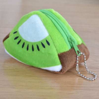 Children's Day Creative Gift Plush Solid Triangle Fruit Zero Wallet Coin Bag Key Bag Strap - AMIR BAGS INDIA PRIVATE LIMITED