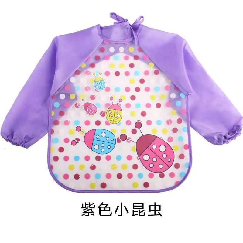 Children's Gown Long Sleeve Kids Waterproof Meal Baby Apron Painting Clothes Bib Protective Clothing - AMIR BAGS INDIA PRIVATE LIMITED