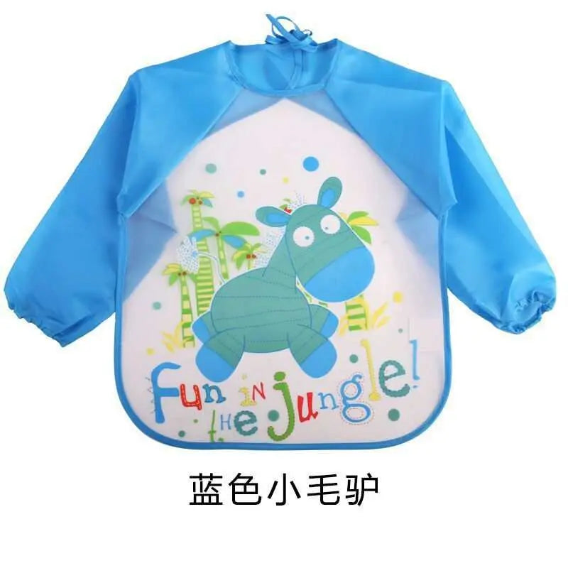 Children's Gown Long Sleeve Kids Waterproof Meal Baby Apron Painting Clothes Bib Protective Clothing - AMIR BAGS INDIA PRIVATE LIMITED