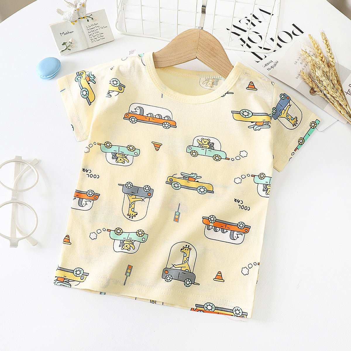 Children's Short - sleeved T-shirt cotton Baby Half - sleeved Bottoming Shirt - AMIR BAGS INDIA PRIVATE LIMITED