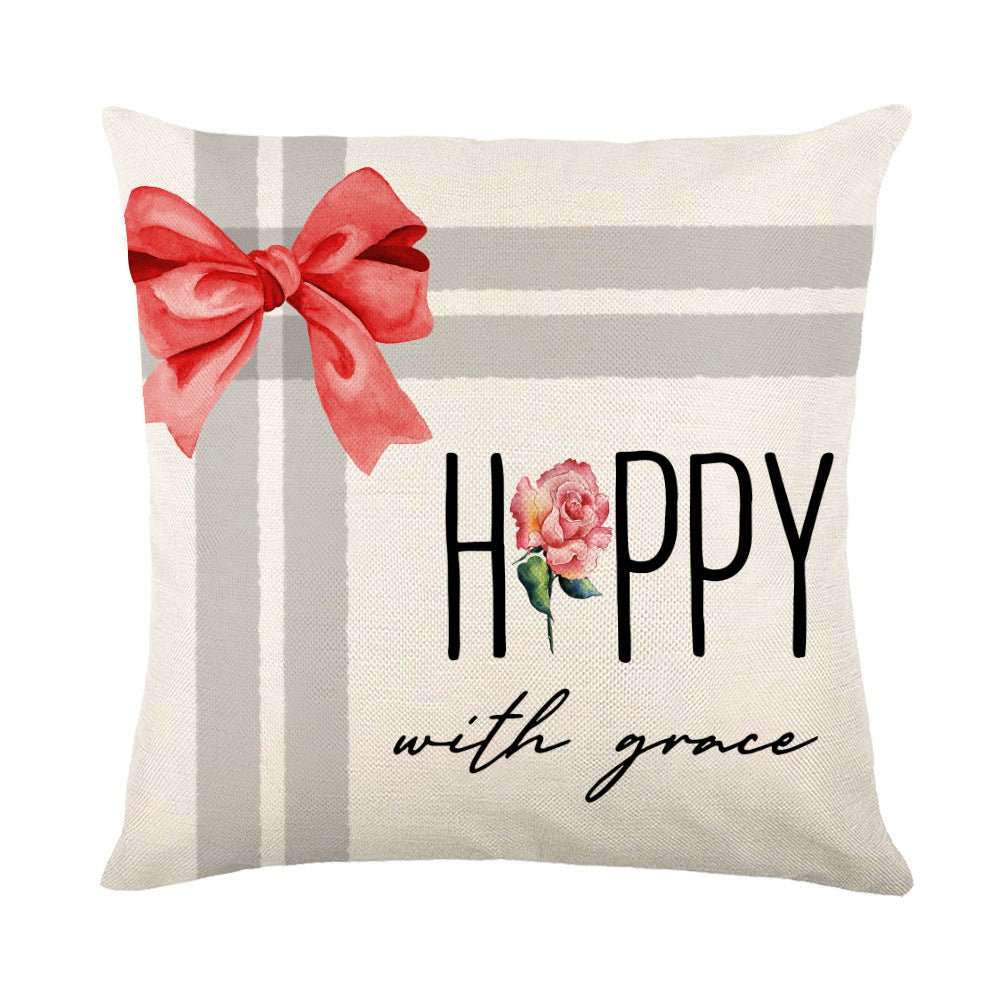 Christmas Decorations Pillow Covers Sofa Square Throw Pillow Cases Stamping Snowflake Waist Cushion Cover Home Bed Decor - AMIR BAGS INDIA PRIVATE LIMITED