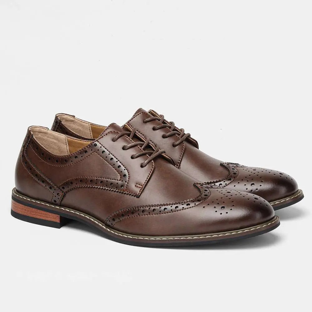 Classic Brogue Business Shoes MenProduct information:Pattern: solid colorLining material: no liningColor: KD9266,KD9261,KD9262Heel height: low heel (1-3CM)Heel shape: flat heelSize: 39,40,41,42,43,4DropshipmanAMIR BAGS INDIA PRIVATE LIMITEDnull