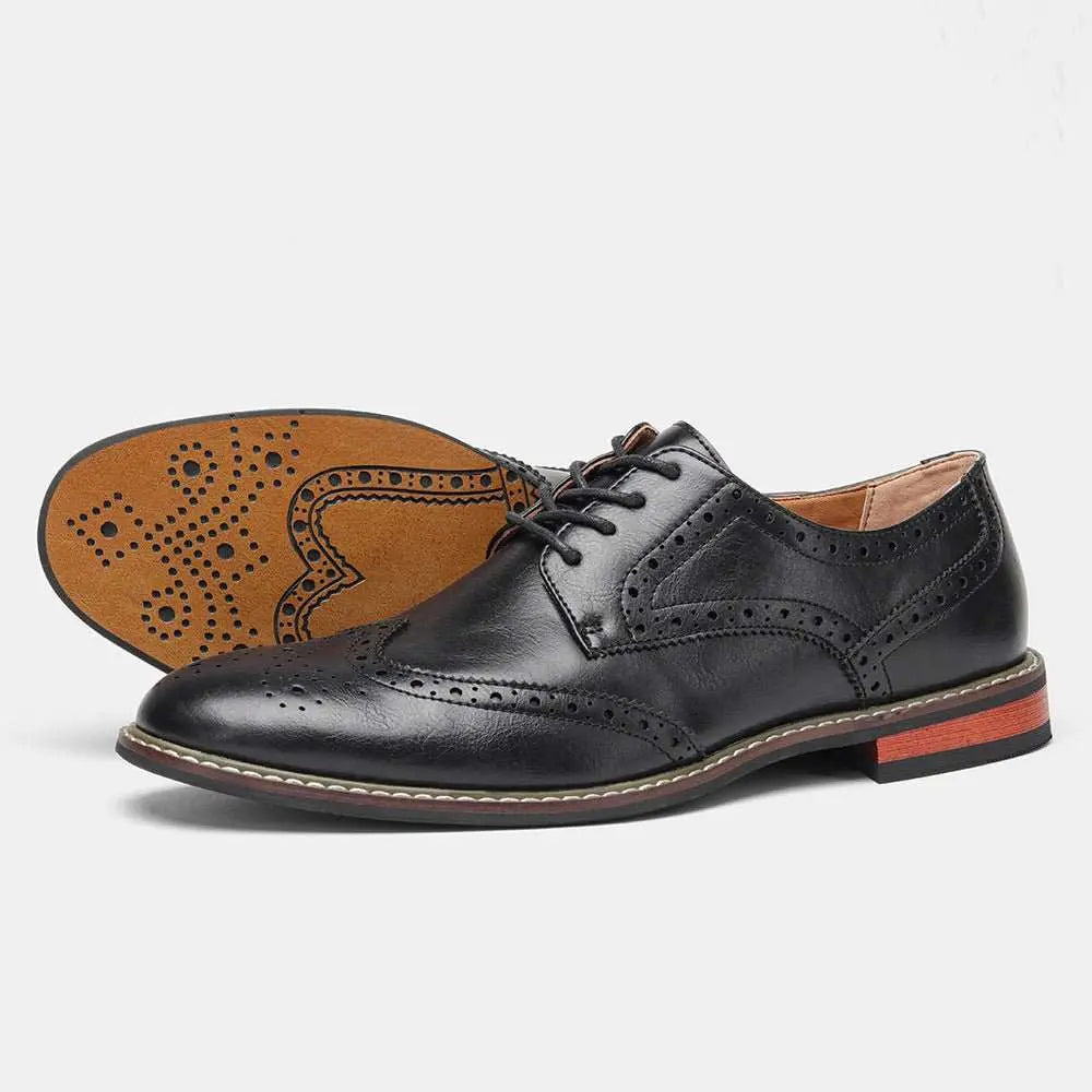 Classic Brogue Business Shoes MenProduct information:Pattern: solid colorLining material: no liningColor: KD9266,KD9261,KD9262Heel height: low heel (1-3CM)Heel shape: flat heelSize: 39,40,41,42,43,4DropshipmanAMIR BAGS INDIA PRIVATE LIMITEDnull