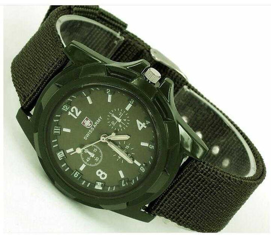 Cloth Belt Weaving Belt Military Watch Sea and Land Air Force Movement Quartz Military Watch - AMIR BAGS INDIA PRIVATE LIMITED