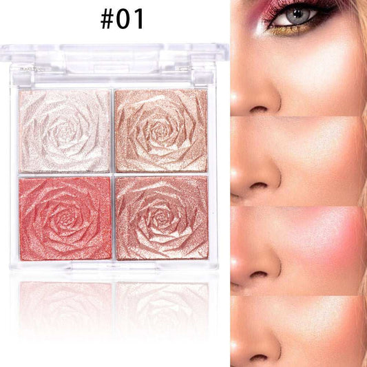 CmaaDu 4 Color Highlighter Eyeshadow Blush - AMIR BAGS INDIA PRIVATE LIMITED
